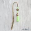 Marque-pages Bronze pompon vert
