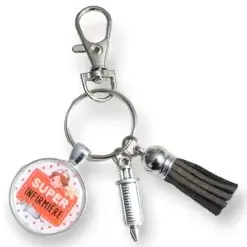 Porte-clés Aide soignante qui déchire