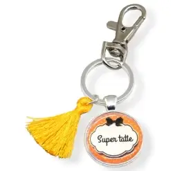 Porte clés Super Tatie jaune