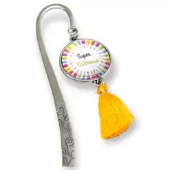 Marque page Super maitresse jaune