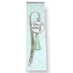 Marque-pages merci Maitresse pompon vert
