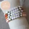 bracelets personnalisables avec prénom en perles heishi