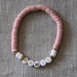 Bracelets personnalisés en perles heishi mamie